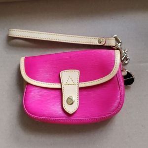 Pink Dooney and Bourke wristlet